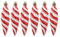 Okkop 6pcs Weihnachtsdekoration, Weihnachtsbaumschmuck, Requisiten, gemalte Spiralfäden Weihnachtskugeln, (6red)
