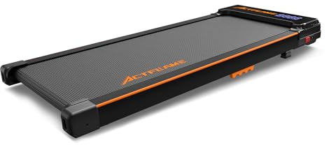 ACTFLAME 2-in-1-Laufband unter dem Schreibtisch, klappbare 2,5-PS-Laufbänder für zu Hause, kompaktes Mini-Walking-Pad mit Fernbedienung und LED-Anzeige, kostenlose Installation,Schwarz