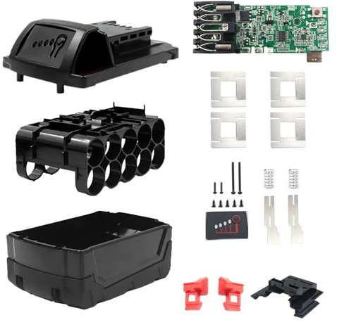 Plastic Battery Case Replacement for Milwaukee M18 48-11-1820, 18V 10-Cells 18650 Battery case Replacement Repair Kit for Milwaukee M18 3Ah 6.0Ah (Battery not Included)