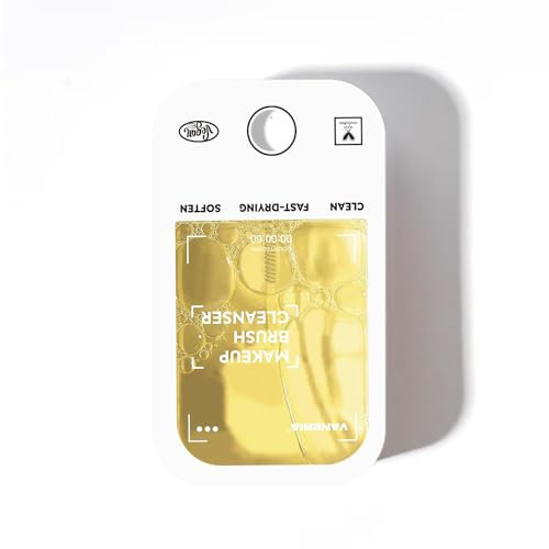 VANERIA Spray nettoyant pour pinceaux de maquillage, shampooing nettoyant pour outils de maquillage, séchage rapide, facile à utiliser (45ml) (Jaune)