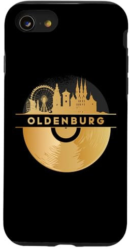 Vinyl-Schallplatte Disco-Musik Skyline-Oldenburg Hülle für iPhone SE (2020) / 7 / 8