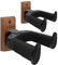Gosizos Gitarrenhalter für die Wand, Gitarren Wandhalterung Gitarre, Bass, E-gitarre, Banjo Universal Metall Gitarrenständer, Gitarrenwandhalter Automatioschem (Walnuss x 2)