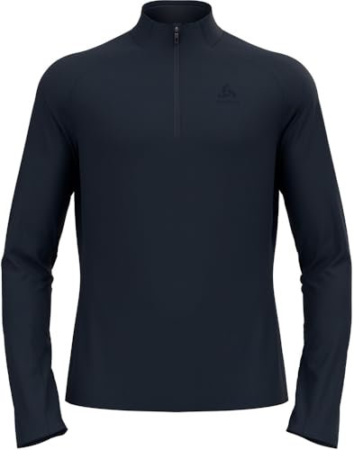 Odlo Herren Fleecepullover Essential Light Midlayer Mit Halbreißverschluss Langarm Wandershirt Mid Layer, Dark Sapphire, XL EU