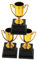 Warmhm 3st Trophäe Kleine Pokale Mini-Award-cupsr Sportpokal Für Kinder Siegerpokal Mini-preispokale Schulfestpreis Für Den Kostümwettbewerb Golden Plastik Wiederverwendbar
