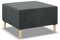 Mebligo - Puff Hocker BLANK, Fußhocker für Sessel, Couch Hocker, Sofa Hocker, Sitzhocker, Hocker Wohnzimmer, Bequemer Hocker als Auflage, Sitzpuff, Beine und Tisch - 71x71x40cm Dunkelgrau