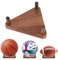 Noyer Support Mural Ballon,présentoir en bois pour ballon de football,Porte Ballon Mural En Bois,basket-ball, rugby, volley-ball, sport, support de rangement fabriqué en bois massif.
