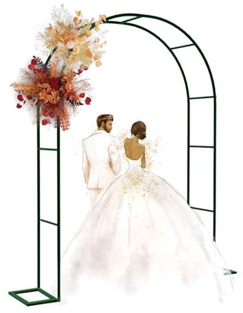 Elegant Met - Archi da matrimonio in metallo, per cerimonie, giardino, traliccio, pergolato, pergolato, pergolato, per gelsomino, gerani, glicine, piante rampicanti, patio, pergolato, supporto