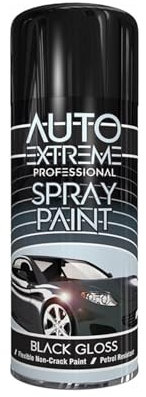 YSAMAX All Black Gloss Spray Paint, Automotive Non-Crack Formula, Classic, Smooth Touch, And Gloss Finish, Long-Lasting, Aerosol Form, Versatile Uses, 400ML, (1PCS)