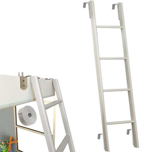 Metallhaken auf 150 cm weißer Ersatz-Etagenleiter für Wohnmobile, verstellbare Hochbettleiter