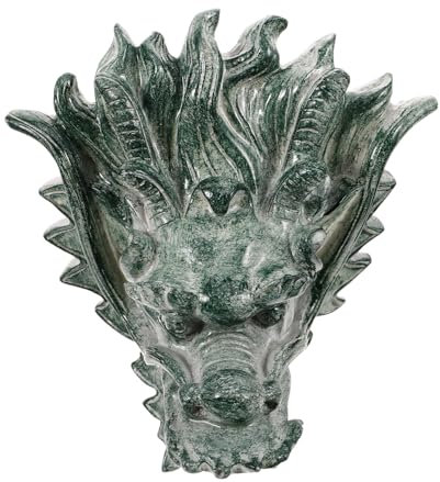 GARVALON Fontana da Giardino con Testa di Drago Fontana da Muro per Esterni Decorazione Elegante per Cortile Facile Installazione e Resistente agli Agenti Atmosferici