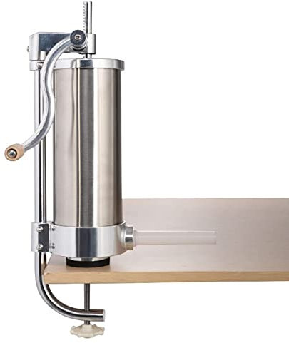 3 l Wurstfüller, Wurstfüller aus Edelstahl mit 4 Röhren mit verschiedenen Durchmessern - vertikal (vertikal - 3 l)