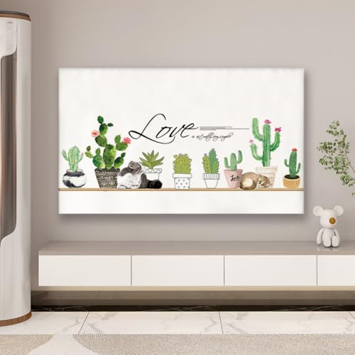 JANEMUA Copertura per display TV all-inclusive, protezione per schermo TV a forma di cartone animato, elastico, antipolvere, universale, per superfici curve/desktop, D ||32-39