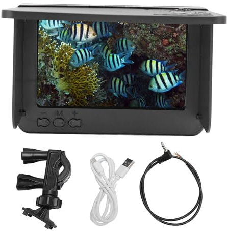 Unterwasser Angeln Kamera Bildschirm, 5.0 Zoll Display Bildschirm 1500cd 3.5MM Port AV Video Anschluss Fisch Finder Bildschirm für die meisten Unterwasser Kameras, Bildschirm NUR