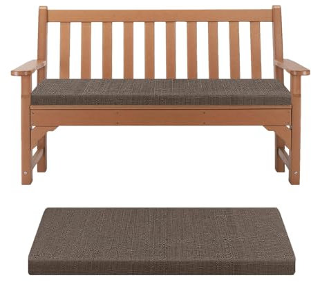 Kimgull Bankauflage Sitzkissen Bank Auflage Ersatzpolster Schwamm Bankkissen Mit Reißverschluss Abnehmbarem Schlippabsicher Stuhlkissen Für Schaukeln Fensterbank (110X35X5CM Trockenes Braun)