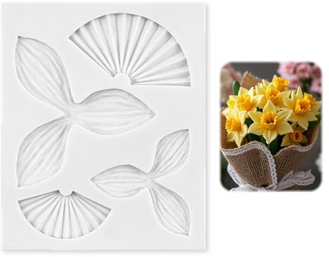 Flowers Molds Daffodils Silicone Mould for Cake Decorations Easter Daffodil Fondant Chocolate Moulds Cupcake Toppers for Fondant Sugarcraft Sugar Pas