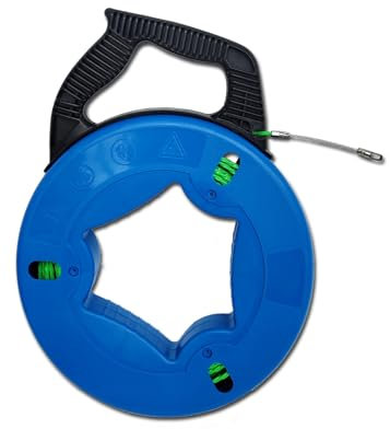 Fischband-Kabelabzieher-Set, 25 m, 4,5 mm, PET, elektrisches Kabelabzieher, Spirale, extrudiertes Polymer, elektrisches Fischband mit Aufbewahrungsbox, Fischband, Drahtzieher 【25 m】