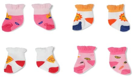 BABY born Socken, 2-Fach Sortiert für 43 cm Puppen | 2 Designs sortiert, passend für 43 cm Puppen