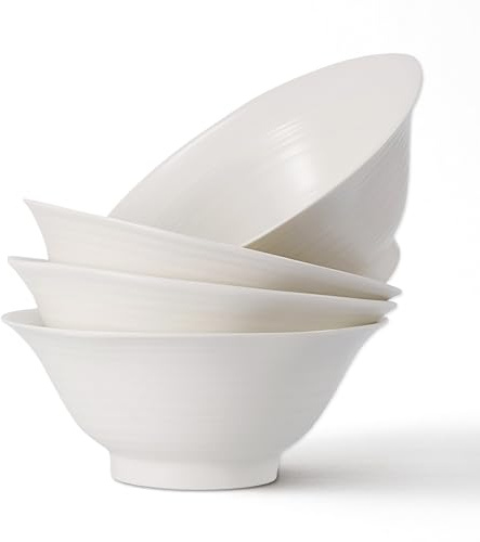 Jiwoo Handgefertigtes Ramen-Schüssel-Set & Japanische Bowls 4er, 1000 ml
