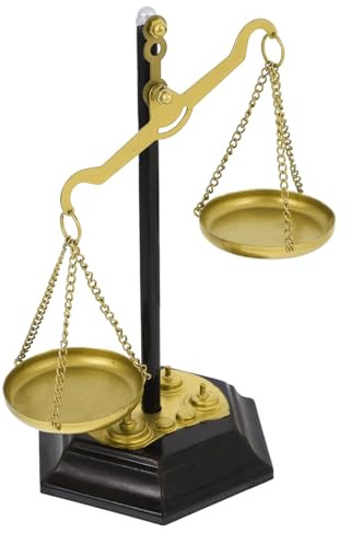 LALAFINA Metall Waage der Gerechtigkeit Kaltwalzstahl Tischdekoration mit Rostschutz für Richter Jurastudenten und Anwaltsbüros Dekoration für Büro und Zuhause
