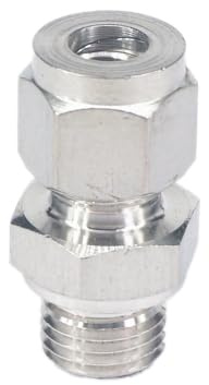 Fits tube OD 6/8/10/12mm to M6/M10/M14/M16 Male 304 Stainless Steel Ferrule Compression Fitting Gauge,M16x1.5,Fit Tube OD 6mm