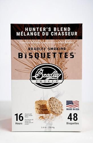 Bradley Smoker Bisquettes for Grilling and BBQ, Hunter's Premium Blend, 48 Pack
