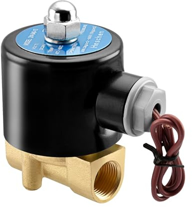 Heschen Brass Electric Solenoid Valve, 2W-040-10, PT3/8'', Direct Action Water Air, Normally Closed Replacement Valve (DC24V-NC)
