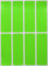 Aufkleber Neon Grün 76 mm x 25 mm Sticker – 7,5 cm x 2,5 cm viereckige Etiketten 120 Stück von Royal Green