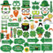 HOWAF 59pcs Saint Patrick Accessoires Photobooth Deguisement Accessoires de Photo Props pour Enfants Femme Homme Saint Patrick Decoration de Fete Cadeau