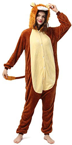 Katara 1744 (30+ Designs) Löwen-Kostüm Leo, Unisex Onesie/Pyjama-Qualität für Erwachsene & Teenager