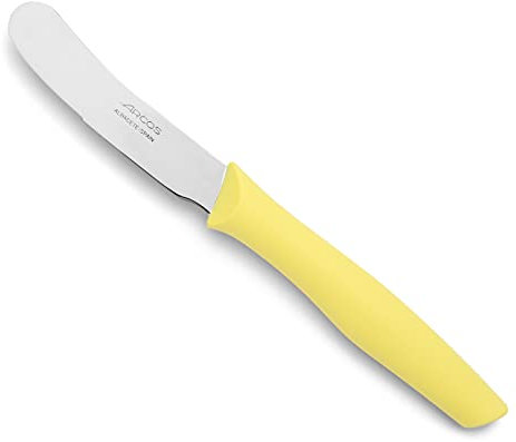 Arcos Nova, Coltello Burro, Acciaio Inossidabile NITRUM 70 mm, Manico Polipropilene Giallo