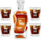 Maverton Whiskey Karaffe + 4 / 6er Whiskygläser Set mit Gravur - 700ml Whisky Dekanter - Geschenk zum Geburtstag für Männer - echter Genießer