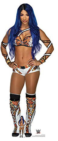 STAR CUTOUTS SC1637 Sasha Banks Hüften Weißgold Stiefel Ultimate Edition WWE Figuren Party Dekorationen Lebensgroßer Pappaufsteller mit gratis Mini-Aufsteller, Stern