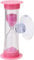 Sanduhr-Timer, 3 Minuten Kinder-Zähneputz-Timer mit Saugnapf Dekoration Handgemachte Sanduhr Kinder-Zähneputz-Timer (rosa)