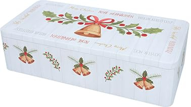 Birkmann, weihnachtliche Gebäckdose XXL, Frohe Weihnachten, Weißblech, Rechteckig, Maße: 40 x 20 cm, Höhe 9 cm, 438835