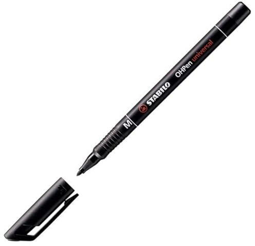 Permanentmarker Ohp Stabilo 843 m 0 7 (1 Stück) Glas Kunststoff Metall CD DVD - Schwarz