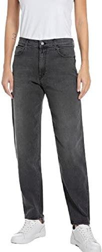 Replay Damen Jeans Keida Baloon-Fit, Dark Grey 097 (Grau), 25W / 30L