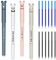 Vicloon Stylos à Encre Gel Effaçable, 4pcs Stylos Gel Effaçables, Kawaii Stylo Effacables Animal de Dessin 0,35 mm, Ensemble Avec 12pcs Recharges (6* Noires et 6* Bleues)