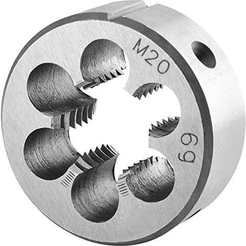 Burkit Metrische M20 runde Gewindeschneider, M20 x 2,5 Maschinengewinde-Schneideisen rechts