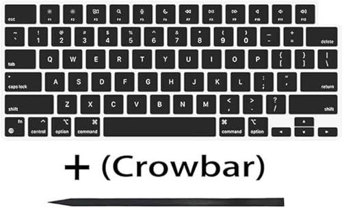 Bfenown Replacement Keycaps Keys for MacBook Air M2 M3 Retina 13.6'' A2681 A3113, MacBook Pro 14 16'' M2 M3 Pro A2779 A2780 A2918 A2992 A2991, MacBook Air M2 M3 15'' A2941 A3114 2022-2024 Year Black