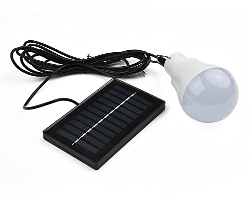 CNANRNANC Solar Glühbirne LED Solarlampen für Außen,Solar Laterne Camping Lampe Solar Hängelampe mit Solarpanel,15W Licht Birne,Solarbeleuchtung für Camping,Wandern,Angeln,Gartenhaus