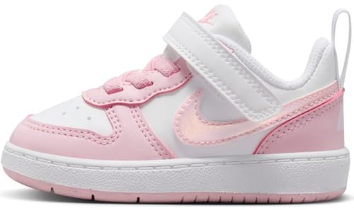Nike Court Borough Low RECRAFT (TD), Sneaker per Bambini e Ragazzi, Bianco(White/Pink Foam), 21 EU