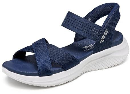 Skechers Damen Ultra Flex 3.0-Never Netter Hands Free Slip-ins Sandale, Marineblau, 36 EU