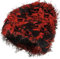 Irikdescia® Gestrickte Mütze, Schwarz-Rote Gemischte Strickmütze im Used-Look, Stilvolle Wintermütze, Weiche, Bequeme Jersey-Mütze, Warm und Vielseitig, für Männer und Frauen