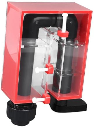 Haofy Wassertank-Überlauf-Anschlusskasten, Acryl, Wandmontiert, Platzsparend, Universeller Umwälzpumpen-Rücklaufkasten, Transparent für Aquarien (Black)