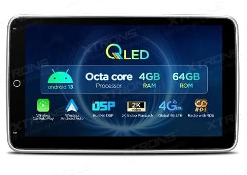 XTRONS Radio de coche DX120L 1 DIN GPS 10.1 QLED Android 12 WiFi 4G Carplay 4 GB RAM Condición:
