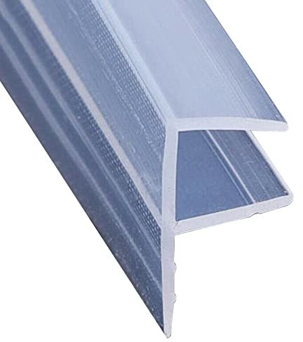 Joint de douche, 200 cm, pour porte de douche de 6/8/10/12 mm, en caoutchouc, déflecteur d'eau, pour porte de douche (H1, 8 mm) (F-6 mm)