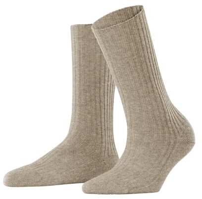 FALKE Damen Cosy Wool Boot Socken atmungsaktive klimaregulierende geruchshemmende nachhaltige Wolle Kaschmir verstärkt flache Naht für druckfreie Fußspitze Business Alltag 1 Paar