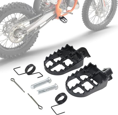 Repose-pieds pour moto tout-terrain - Pédales pour EXC SX YZ TW PW TTR CR CRF XR 50/70/80/100/110 - Noir