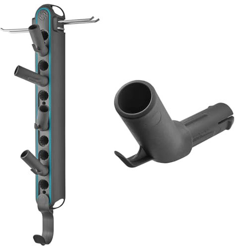 Gardena combisystem-Geräteleiste Flex: Ordnungssystem für Haus- und Gartengeräte & Einzelstecker Flex: Halterung inkl. kleinem Haken für Kleingeräte