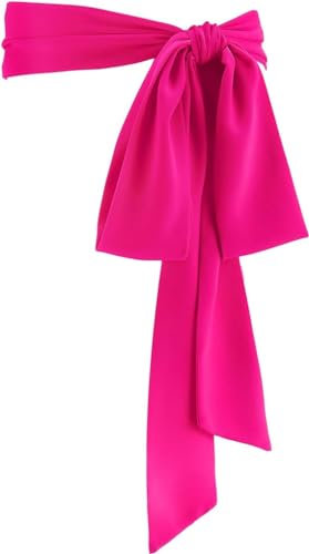 Theaque Chiffon-Schärpe für Damen, Kleid, Schärpe, Taillengürtel für besondere Anlässe, Brautschmuck, Hochzeit, Abschlussball, formell, 7,6 cm breit, hot pink, One size